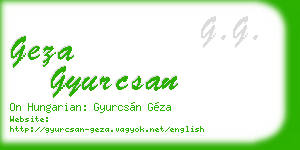 geza gyurcsan business card