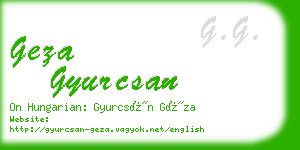 geza gyurcsan business card